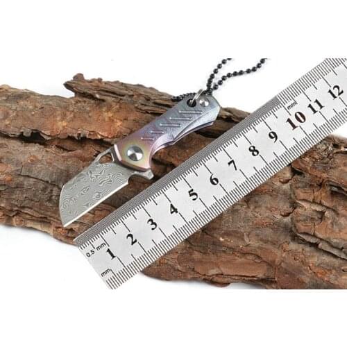 New Product Mini VG10 Damascus Steel Folding Knife Outdoor Hunting Military Knife Portable Self-Defense Fishing EDC Tool Gift