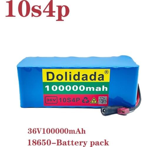 2021 Original 36V battery 10S4P 100Ah battery pack 1000W high power battery 42V 100000mAh Ebike electric bike BMS