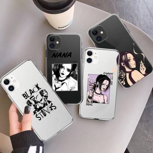 Nana Osaki Anime Clear Phone Case Transparent for iPhone 6 7 8 11 12 s mini pro X XS XR MAX Plus