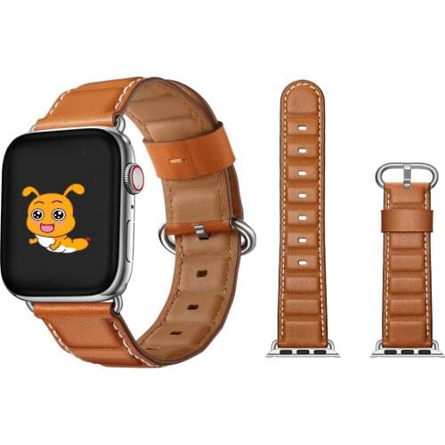 Genuine Leather strap for apple watch band 42mm 38mm bracelet high quality watchband for iwatch 6/5/4/3/2/1 44mm 40mm wrist belt