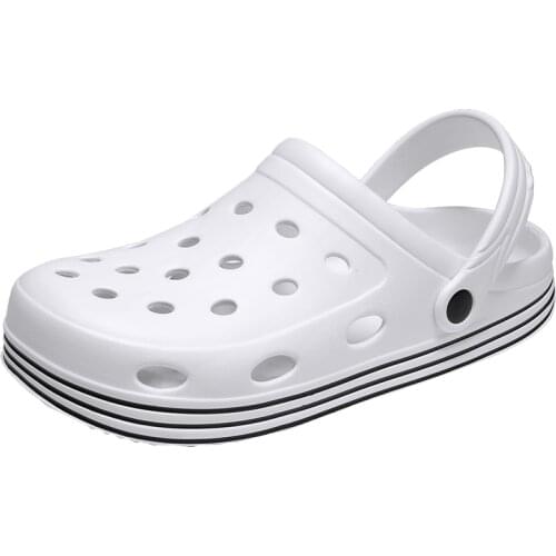 Men Sandal Summer Hole Shoes light Rubber Clogs Girl Lovers Garden Shoes Black outdoor shoes Beach Flat Sandals Slippers