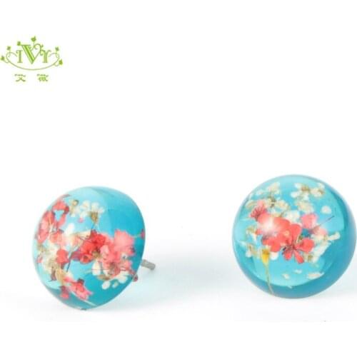 Earring Stone Woman Star Set New Model Transparent Resin Heart Stud Earrings