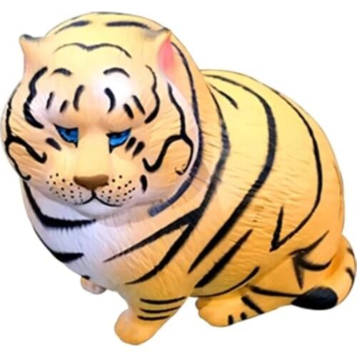 Super Cute Fat Tiger Expression package Car decoration Figure Little Tiger Gift Box Home Bedroom Decor Collectible Toy