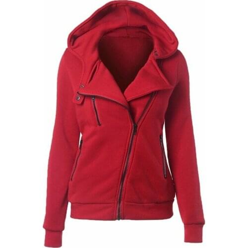 Sweatshirts Women Long Sleeve Jackets Zipper Hoody Jumper Overcoat Outwear
