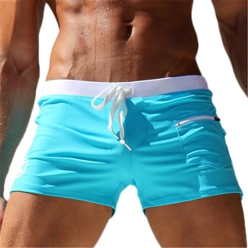 High Quality Swimwear Men Swimming Trunks Mens Bathing Suit Briefs Shorts Men Beach Sports Suits Gay Pouch maillot de bain