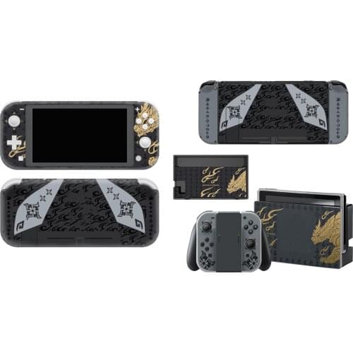 Game Skin Protector Cover Dock Charger Protective Film Sticker for Monster Hunter RISE Nintendo Switch Lite Console NS Joy-con