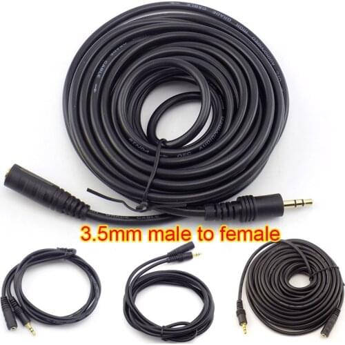 1.5/3/5/10M DC 3.5mm Jack Male to Female Headphone Extension Cable AUX Audio Stereo Extender Cord For pc AV Audio speaker