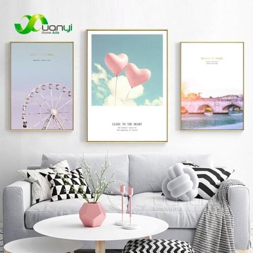 1Pcs Modern Nordic Landscape Canvas Painting HD Prints Nordic Style Kids Decoraction Wall Decor Art Picture For Kitchen Unframed