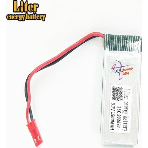 10pcs /lot 3.7V 1500mAH Central Church 887 remote control aircraft 903052 25c lithium battery Lipo battery GSP beauty Linda T05
