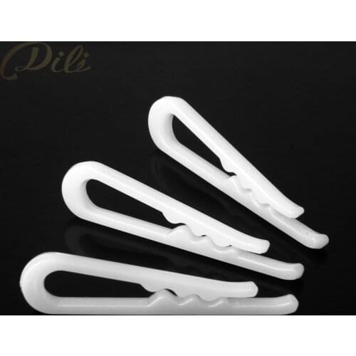 200 Pieces Plastic Shirt Clips White Shirt Pin Garment Packing Socks Package Clips Transparent