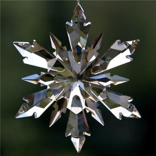 2017 Christmas Gifts Car Snowflake Crystal Pendant Cognac Snowflake Jewelry Car Hanging Ornaments Decoration For Girlfriend