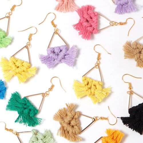 2021 New 9.5cm Bohemian Handmake Fringed Luxury Statement Tassel Earrings Boho Fashion Jewelry Women Long Drop Dangle Earrings