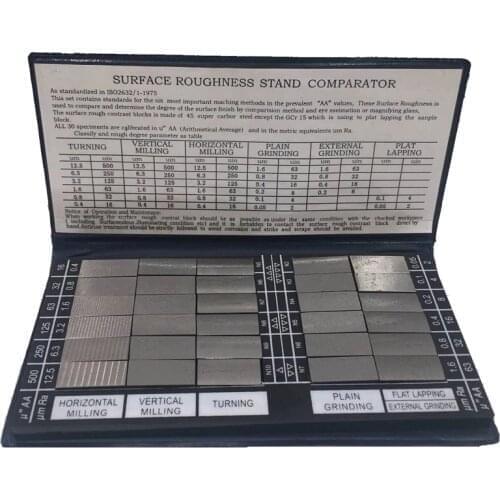 30pcs Surface Roughness Comparator Standards Composite Set Model RUG-100