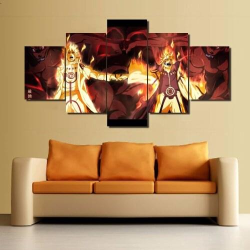 5 Panel Japan Anime Decorative Pictures Posters Wall Art Home Decor Modular Canvas HD Printed Paintings Living Room Decoration