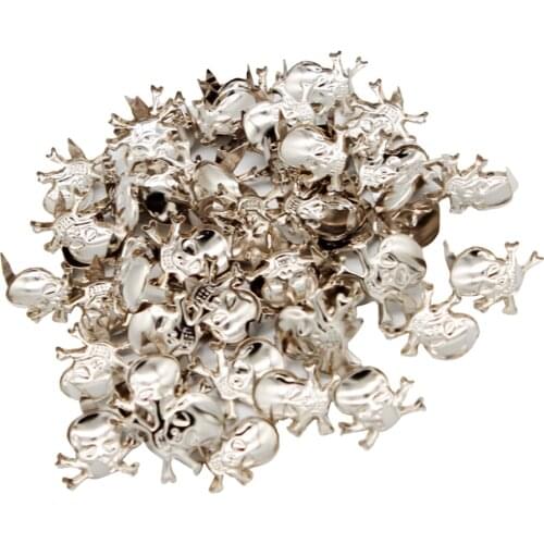 Fityle 50Pcs Gothic Skull Metal Rivets Claw Studs for Shoulder Bags Clothes Hats Leather Decorative Garment Rivets