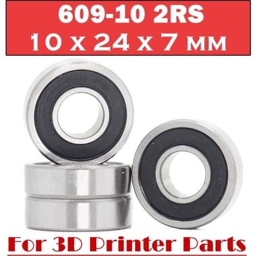 609/10 Bearing ABEC-1 ( 4 PCS ) 10x24x7 mm Miniature 609-10 Z ZZ Ball Bearings 609/10 RS 2RS Bearing 609/10ZZ 609/10RS