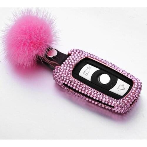 Diamond Aluminum Car key case cover key shell For BMW 1 3 5 6 7 SERIES X1 X5 X6 E90 E92 E93 Smart Car Remote Controller Holder