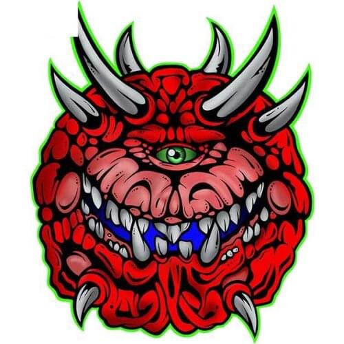 Cacodemon Car Stickers Occlusion Scratch Decal Car Accessories Vinyl Material Decoration Good Quality Waterproof Sun Protection