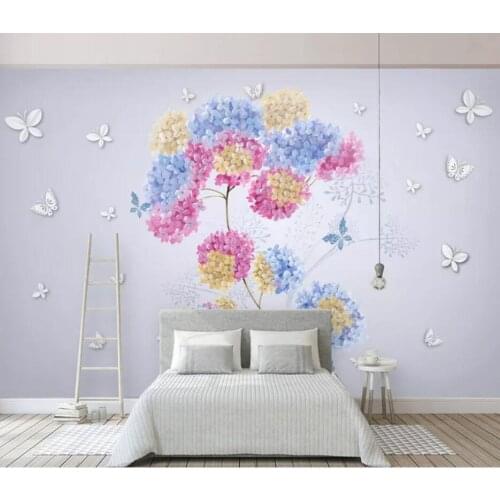 Bacal Custom Small and pure fresh only beautiful contracted contemporary 3d wallpaper mural bedroom 3D setting wall paper murals