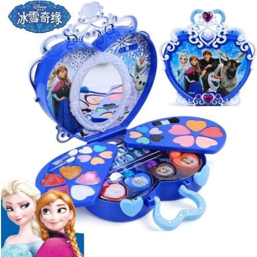 Frozen elsa and anna Lip gloss lipstick Makeup set Disney Princess Series Beauty pretend play girls Gift Box
