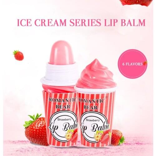 Hot Ice Cream Lip Oil Moisturizing Moisturize Cartoon Waterproof Lip Balm Childrens Fruit Vegetable Oil Lipstick TSLM1