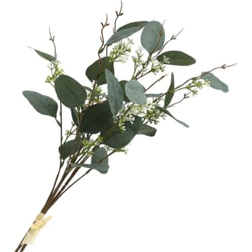 Eucalyptus Leaves Simulation Flower Tree Leaf Plant Wall Fake Plants Silk High Quality Artificial Decoration Festival Supplies