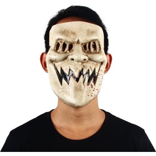 The Purge Election Year Kiss Me Horror Mask Halloween Adults Terror Fancy Dress Party Props Thug Cosplay Dress Up