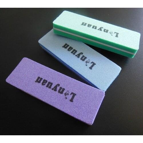 100 pcs/lot random colour mini nail buffer block soft nail file nail salon boards sponge nail file sponge boards 100/180