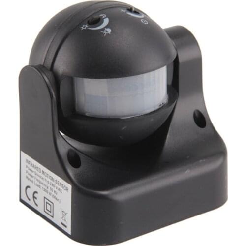 Outdoor PIR Motion Movement Sensor Detector Switch 180 degree Auto 220V/AC-240V/AC Security Lighting Lamp Switch white / black