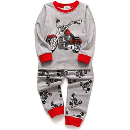 New Kids Pajamas Baby Boys Clothes Dreams Pijamas Girls Cartoon Long Sleeve T-Shirt+Pants 2pcs Sports Set