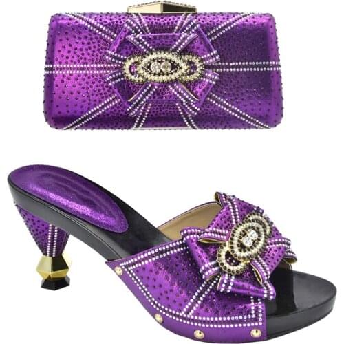 Shoes and Bag for Party Wedding Plus Size Women Shoes 43 Heel Fashion Comfortable Heels Sandals with Shinning Crystal for Party