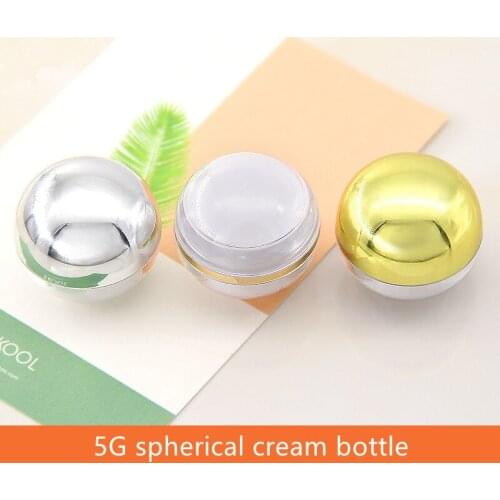 Wholesale 5G Empty Acrylic Cream Jars Spherical Eye Cream Bottles Facial Mask Jars Containers Essence Bottles Cosmetic Packaging