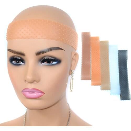 Wig Band Grip Headband for Lace Frontal Wigs Sports Head Elastic Bande Silicone Perruque Edges Hair Slip Headbands Fix Tape Gum