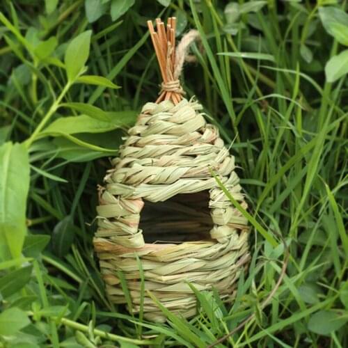 Straw Birds Nest Cross-Border Hot Style Hand-made Birds Nest Bird Cage Garden Decoration Creative Ecological Bird House