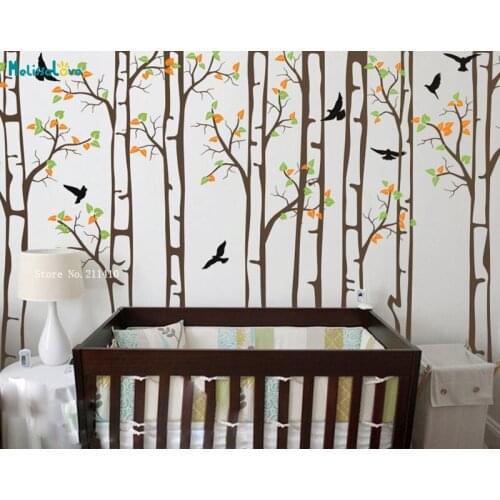 Novel Design Large Size Tree Wall Decals Nursery Home Decor Baby Gift Art Vinyl Decals Removable Diy Colorful Murals YT4737