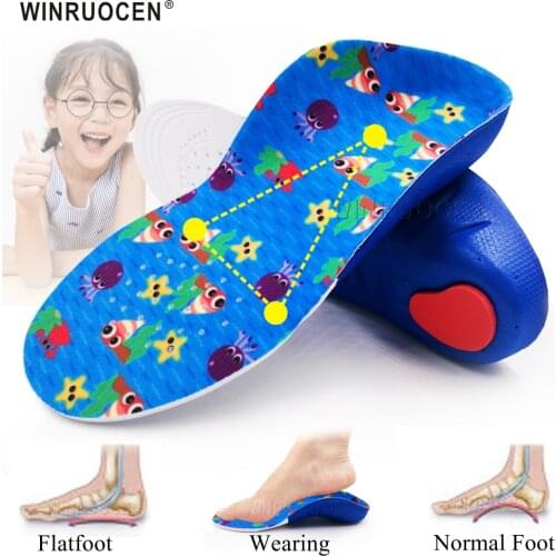 Children Kids Orthotic Arch Support Flat Foot Insoles Breathable Sport XO Leg Correction Health Feet Care Insole Insert Pad