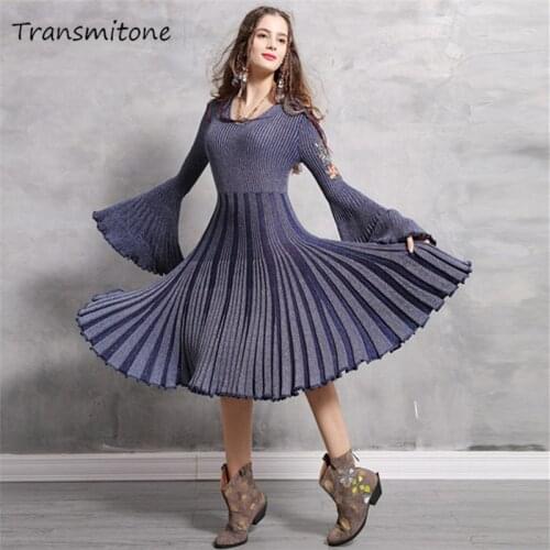 Модные трикотажные платья Transmitone China At AliExpress