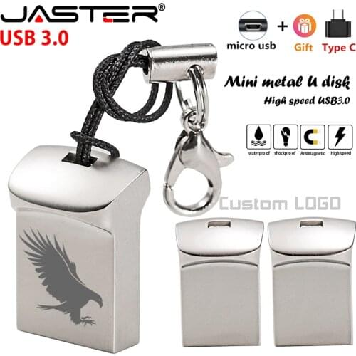 Mini 3.0 usb flash drives 32GB 64GB Real Capacity waterproof Drive Pendrive16GB U Disk Flash Memory Disk Type c gift Custom LOGO