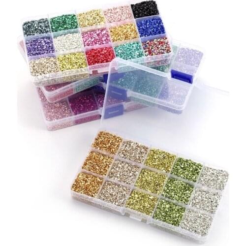 E56A 1 Box Glass Crushed Stones Glitter Irregular Glass Chips Epoxy Resin Mold Filler Nail Art Decoration DIY Crafts Jewelry