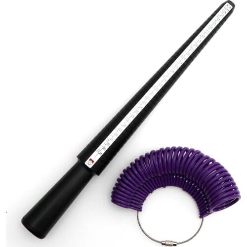 1pc Ring Size Mandrel Plastic Stick Finger Gauge Ring Sizer Measuring Jewelry Tool Equipment