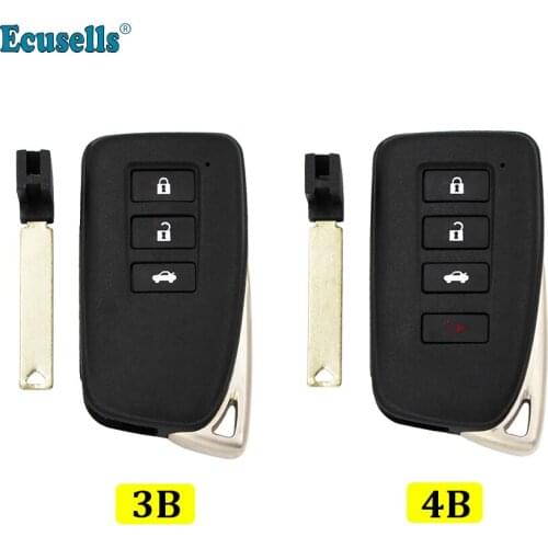 3/4 Button Smart Remote Key Case Fob Keyless Entry shell for LEXUS ES250 NX200 GS300 ES350 ES300H NX200T NX300H with INSERT key