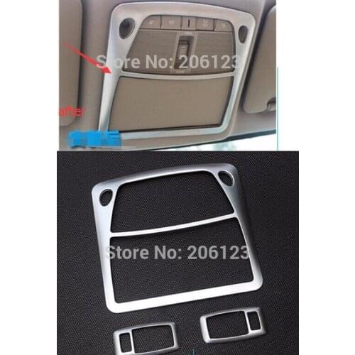 3pcs! Chrome Moon Roof Switch Trim & Reading Lamp cover for nissan Rogue 2014 2015 2.5L / x-trail T32 2.5L