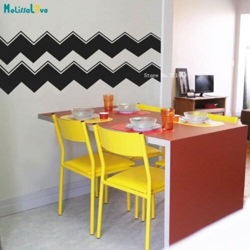 Accented Stripes Wall Stickers Home Decor Color Matching Vinyl Art Pattern Living Room Decals Interior Designers YT5143