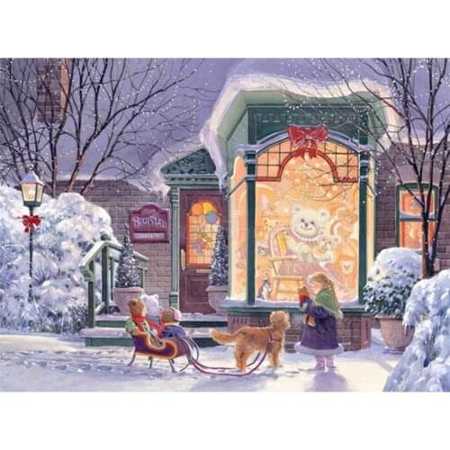 Diamond Embroidery Scenery DIY 5D Diamond Painting Rhinestone Full Square Christmas Gifts Snow Scenery Handmade Mosaic Wall Arts