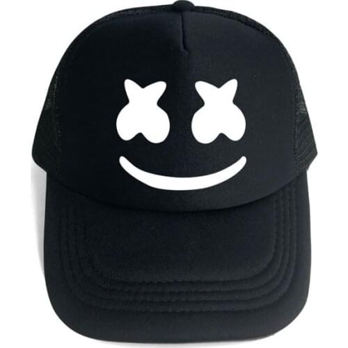 New Baseball Hat Marshmallow DJ Cap Women And Men Solid Color Fashion Visor Breathable Mesh Summer Adjustable Hip Hop Hat TG0223