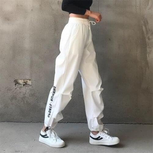 Women Cargo Pants High Waist Loose Joggers Women Pants Streetwear Punk Black Women Capris Trousers Korean Style Ladies Pants