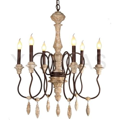 European style wooden rural E14 Bulb Dia 68CM Wood Chandelier Pendant Lamps Hanging Lamp For Bedroom,Living room