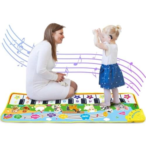 Baby Musical Playing Mat Cute Animal Pattern Multi-Function Carpet Electronic Instruments Keyboard Kids Educational Toys Gift