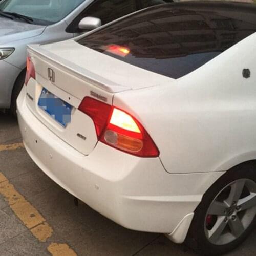 For Honda Civic Spoiler 2006 2007 08 09 10 2011 Civic Spoiler High Quality ABS Material Car Rear Trunk Wing Accessories Body Kit