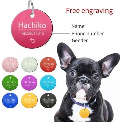 YVYOO 1pcs cat dog ID tag Free engraving dog Collar pet Charm Pet name pendant Bone Necklace Collar Puppy cat collar accessory